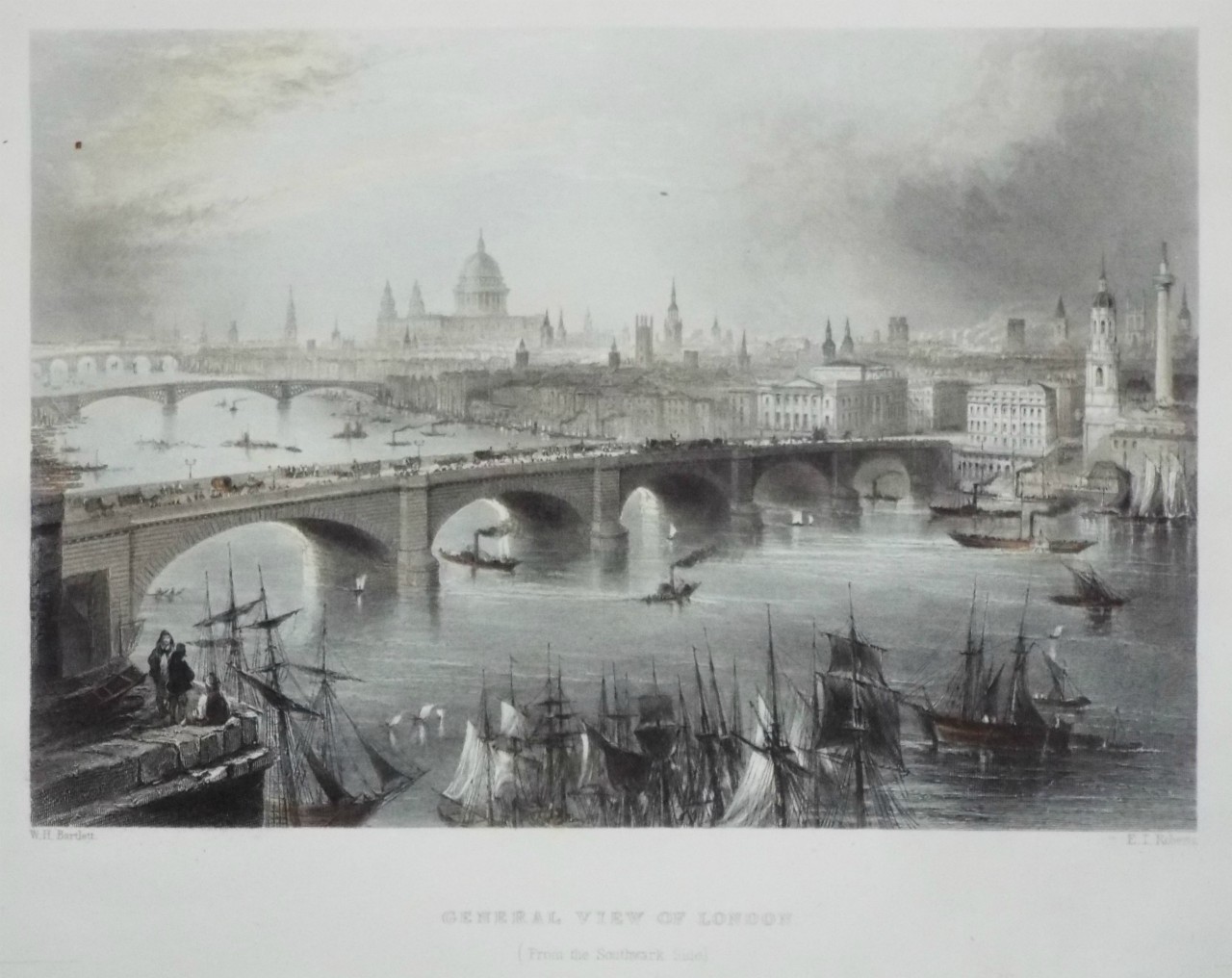 Print - General View of London. - Roberts